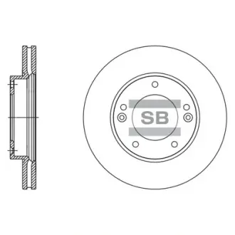 Тормозной диск передний Hi-Q (SANGSIN) SD2067