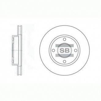 Гальмівний диск передній Hi-Q (SANGSIN) SD3027