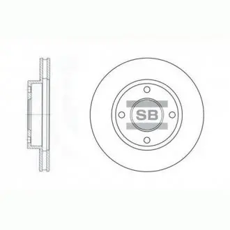 Гальмівний диск передній Hi-Q (SANGSIN) SD3027