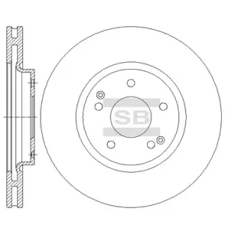 Гальмівний диск передній Hi-Q (SANGSIN) SD3042