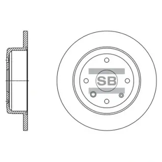 Гальмівний диск задній Hi-Q (SANGSIN) SD3058