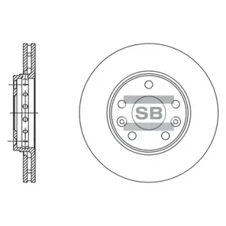 Гальмівний диск передній Hi-Q (SANGSIN) SD3060
