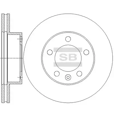 Диск гальмівний (кратно 2) передній (вентильований) Master III (11-) (D=302.0mm) HI-Q Hi-Q (SANGSIN) SD3068 (фото 1)