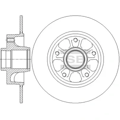 Диск тормозной (кратно 2) задний Renault Fluence (10-) (D=260.0mm) Hi-Q (SANGSIN) SD3070 (фото 1)