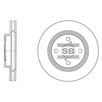Гальмівний диск передній Hi-Q (SANGSIN) SD4006