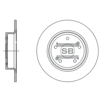 Гальмівний диск задній Hi-Q (SANGSIN) SD4111