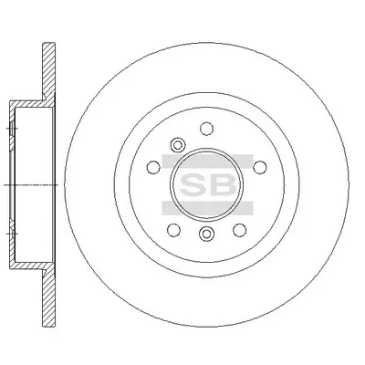 Диск тормозной (кратно 2) задний Nissan Qashqai J11 (13-) (D=289.5mm) Hi-Q (SANGSIN) SD4252 (фото 1)