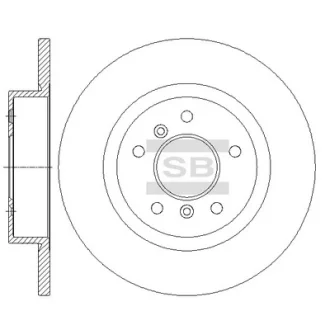 Диск тормозной (кратно 2) задний Nissan Qashqai J11 (13-) (D=289.5mm) Hi-Q (SANGSIN) SD4252