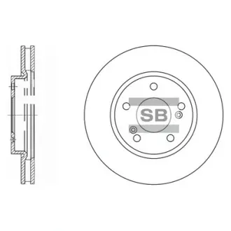 Диск гальмівний Hi-Q (SANGSIN) SD4312