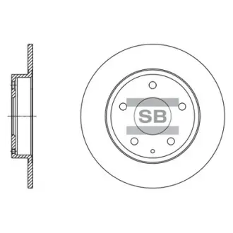Диск гальмівний Hi-Q (SANGSIN) SD4422