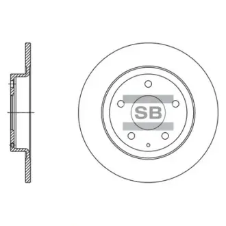 Диск гальмівний Hi-Q (SANGSIN) SD4423