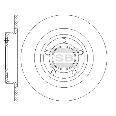 Диск гальмівний (кратно 2) задній Mazda 3 BK (03-) (D=279.9mm) HI-Q Hi-Q (SANGSIN) SD4427 (фото 1)