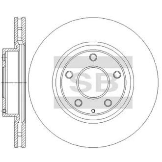 Диск тормозной (кратно 2) передний (вентилируемый) Mazda 3 BM (13-) (D=295.0mm) Hi-Q (SANGSIN) SD4440