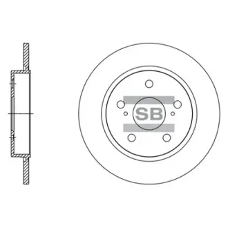 Диск гальмівний Hi-Q (SANGSIN) SD4615