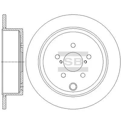 Диск тормозной (кратно 2) задний Subaru Legacy V (09-) (D=285.8mm) Hi-Q (SANGSIN) SD4706 (фото 1)