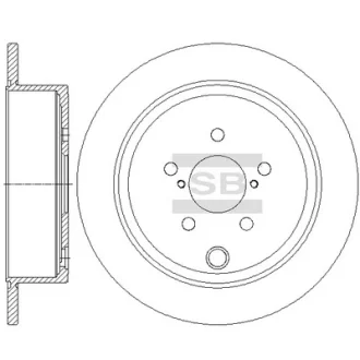 Диск тормозной (кратно 2) задний Subaru Legacy V (09-) (D=285.8mm) Hi-Q (SANGSIN) SD4706
