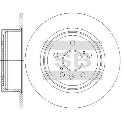 Диск тормозной (кратно 2) задний Toyota Highlander (07-) (D=309.0mm) Hi-Q (SANGSIN) SD4910 (фото 1)