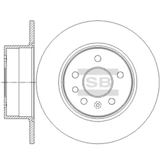 Диск гальмівний (кратно 2) задній Opel Vectra (04-) (D=285.7mm)  HI-Q Hi-Q (SANGSIN) SD5123