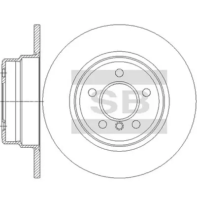 Диск гальмівний (кратно 2) задній BMW X5 E53 (D=323.8mm) HI-Q Hi-Q (SANGSIN) SD5213 (фото 1)