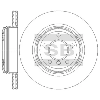 Диск тормозной (кратно 2) задний (вентилируемый) BMW 5 E60 (D=320.0mm) Hi-Q (SANGSIN) SD5219