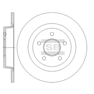 Диск гальмівний (кратно 2) задній Ford Focus II DA (04-) (D=279.9mm)  HI-Q Hi-Q (SANGSIN) SD5309