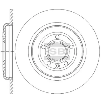 Диск гальмівний (кратно 2) задній Ford Explorer (11-) (D=330.0mm)  HI-Q Hi-Q (SANGSIN) SD5319