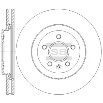 Диск гальмівний (кратно 2) передній (вентильований) Ford Explorer (11-) (D=325.0mm)  HI-Q Hi-Q (SANGSIN) SD5325