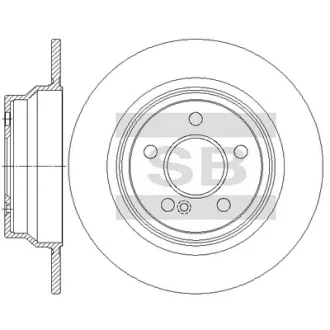 Диск гальмівний (кратно 2) задній MB E-CLASS W211 (-09) (D=300.0mm)  HI-Q Hi-Q (SANGSIN) SD5424