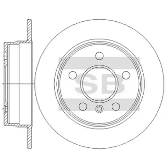 Диск гальмівний (кратно 2) задній MB A-CLASS W169 (05-) (D=258.0mm)  HI-Q Hi-Q (SANGSIN) SD5425