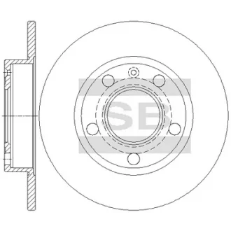 Диск гальмівний (кратно 2) задній Audi A4 (-08) (D=244.9mm) HI-Q Hi-Q (SANGSIN) SD5448