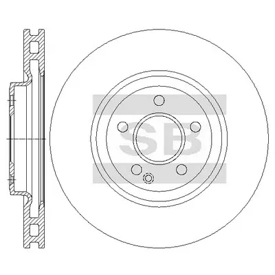 Диск тормозной (кратно 2) передний (вентилируемый) MB A-CLASS (05-) (D=320.0mm) Hi-Q (SANGSIN) SD5612 (фото 1)