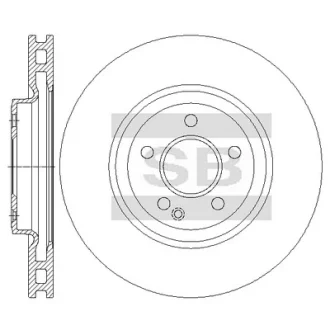 Диск тормозной (кратно 2) передний (вентилируемый) MB A-CLASS (05-) (D=320.0mm) Hi-Q (SANGSIN) SD5612