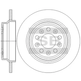 Диск гальмівний (кратно 2) задній Volvo S60 (-10) (D=288.0mm) HI-Q Hi-Q (SANGSIN) SD6104