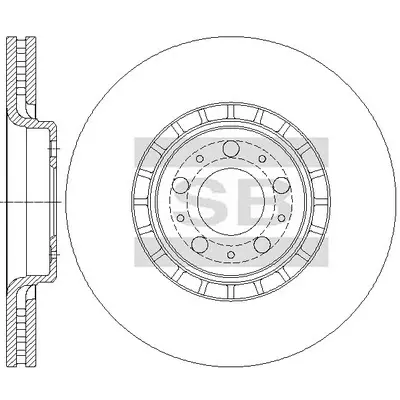 Диск гальмівний (кратно 2) передній (вентильований) Volvo XC90 (13-) (D=335.8mm) HI-Q Hi-Q (SANGSIN) SD6106 (фото 1)