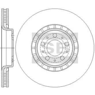 Диск тормозной (кратно 2) передний (вентилируемый) Volvo XC90 (13-) (D=335.8mm) Hi-Q (SANGSIN) SD6106