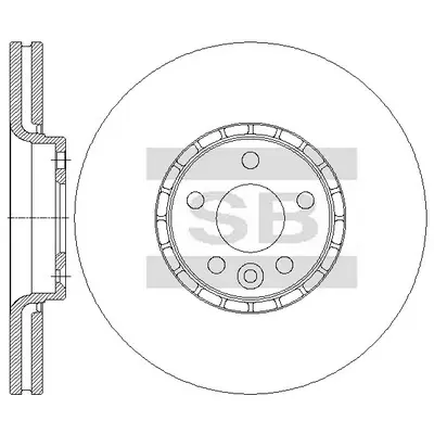 Диск тормозной (кратно 2) передний (вентилируемый) Volvo XC60 (08-) (D=328.0mm) Hi-Q (SANGSIN) SD6108 (фото 1)