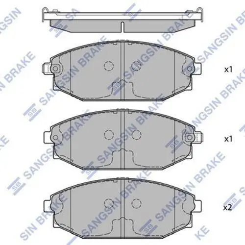 Колодки гальмівні передні Hyundai Galloper HI-Q Hi-Q (SANGSIN) SP1053 (фото 1)