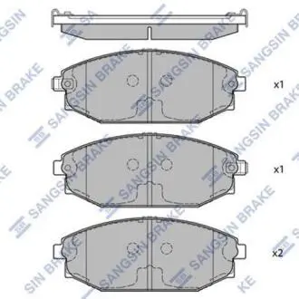 Колодки гальмівні передні Hyundai Galloper HI-Q Hi-Q (SANGSIN) SP1053