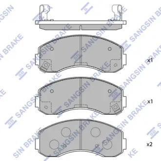 Колодки гальмівні передні Kia Topic, Frontier (01-) HI-Q Hi-Q (SANGSIN) SP1056