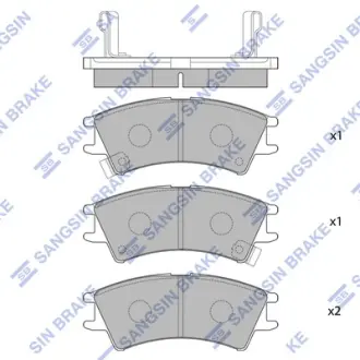 Колодки дискового тормоза Hi-Q (SANGSIN) SP1096