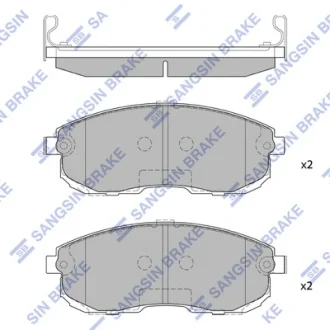 Колодки гальмівні передні Nissan Maxima (00-), Infinity G35 AWD (06-) (SP1107-FA) HI-Q Hi-Q (SANGSIN) SP1107FA