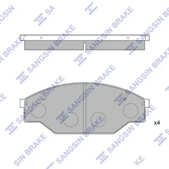 Колодки тормозные передние Toyota Hi-Lux Hi-Q (SANGSIN) SP1121