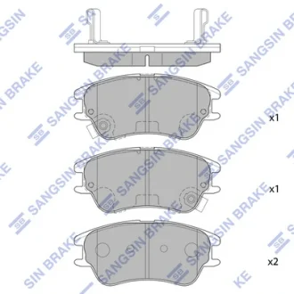 Колодки гальмівні передні Hyundai Atos (-03) HI-Q Hi-Q (SANGSIN) SP1149