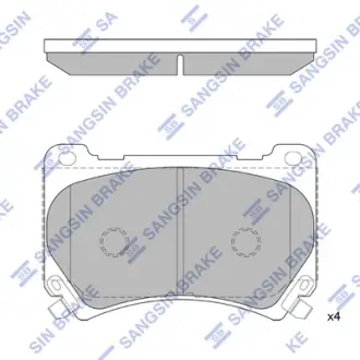 Колодки гальмівні дискові SANGSIN Hi-Q (SANGSIN) SP1206