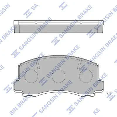 Колодки гальмівні передні Toyota Corolla HI-Q Hi-Q (SANGSIN) SP1211 (фото 1)
