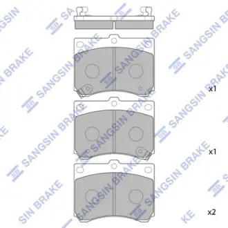 Колодки дискового тормоза Hi-Q (SANGSIN) SP1216