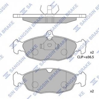 Колодки гальмові дискові передні Hi-Q (SANGSIN) SP1220