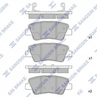 Колодки гальм. Hi-Q (SANGSIN) SP1239