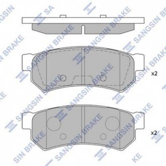 Колодка торм. диск. CHEVROLET LACETTI 07- задн. (SANGSIN) Hi-Q (SANGSIN) SP1257