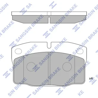 Колодки тормозные передние Opel Vectra C (05-), Volvo S40, V40 Hi-Q (SANGSIN) SP1258